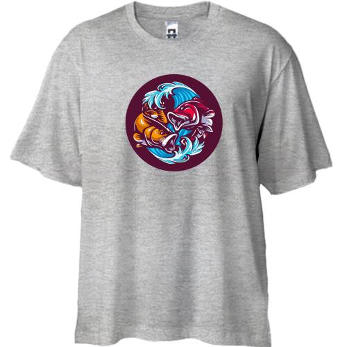 Футболка Oversize Fishing Yin Yang