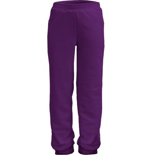 Детские фиолетовые трикотажные штаны 