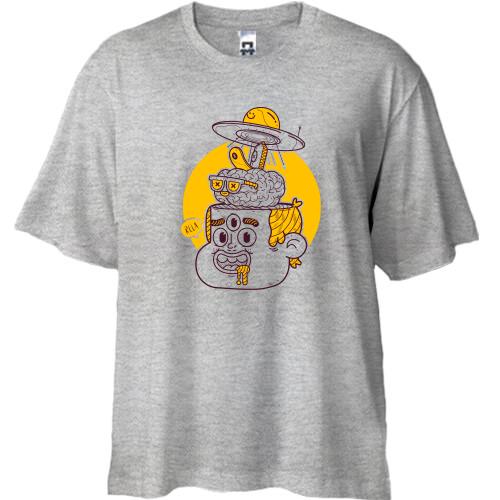 Футболка Oversize Three-eyed guy art