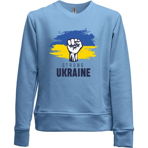 Детский свитшот без начеса Strong Ukraine
