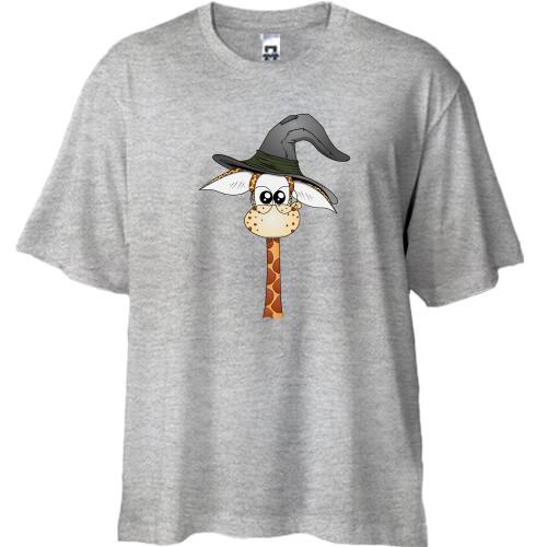Футболка Oversize Baby giraffe wizard