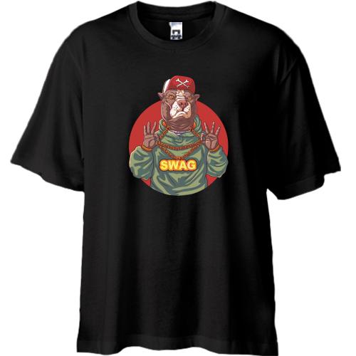 Футболка Oversize Bulldog SWAG