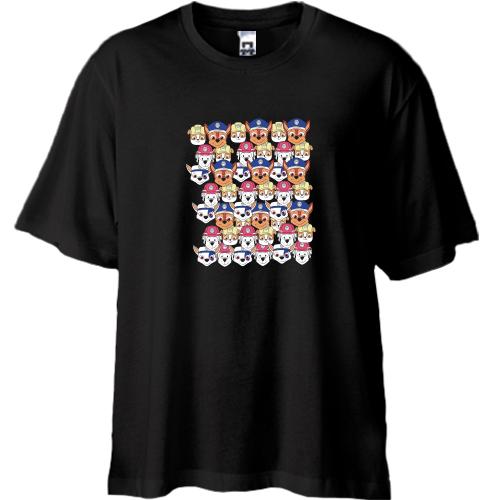 Футболка Oversize Paw patrol pattern