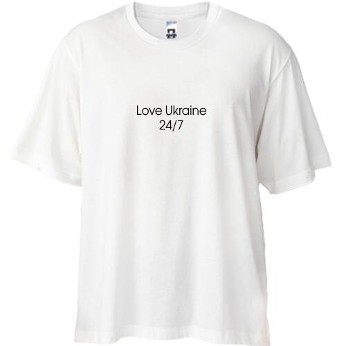 Футболка Oversize Love Ukraine 24/7