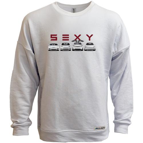 Свитшот без начеса Tesla Sexy