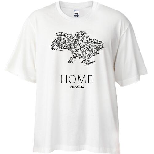 Футболка Oversize с картой Украины 