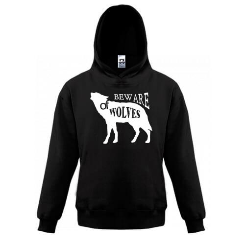 Детская толстовка beware of wolves