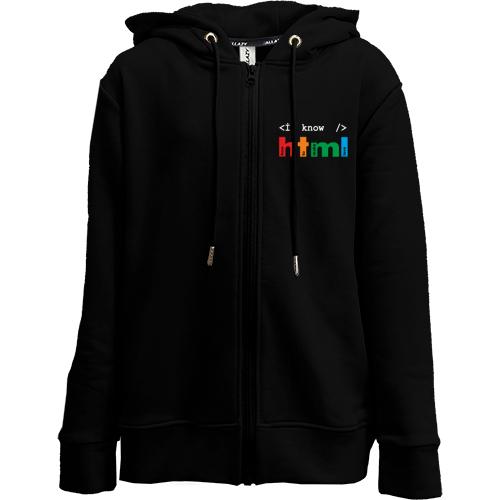 Детская худи на молнии Я знаю html
