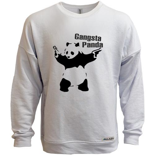 Світшот без начісу Gangsta Panda