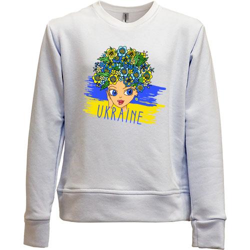 Детский свитшот без начеса Beauty Ukraine
