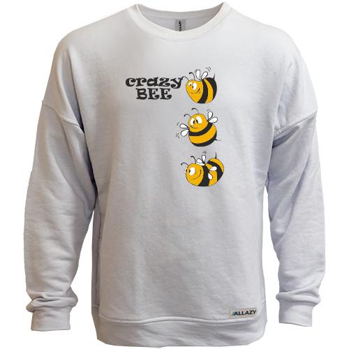 Свитшот без начеса Crazy Bee Пчелы