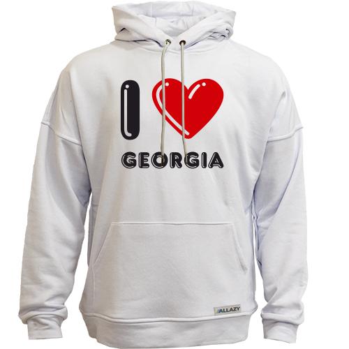 Худи без начісу I love Georgia