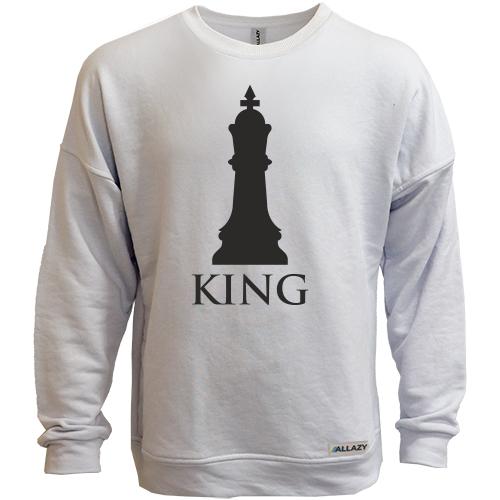 Свитшот без начеса с шахматным королем