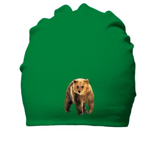 Хлопковая шапка с медведем