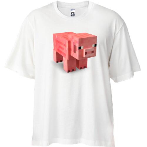 Футболка Oversize Minecraft Pig