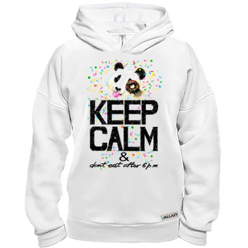 Худи BASE Keep calm and don't eat after 6 pm с пандой