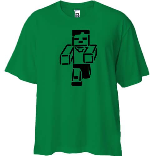 Футболка Oversize с силуэтом персонажа Minecraft