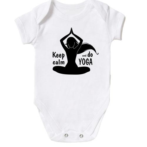 Дитячий боді Keep Calm an Do Yoga