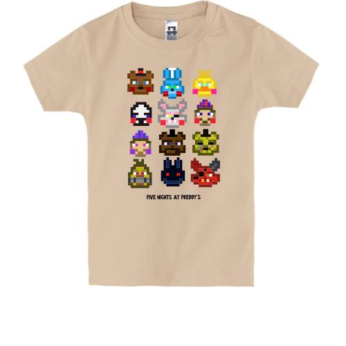 Детская футболка FNAF Pixel Toys
