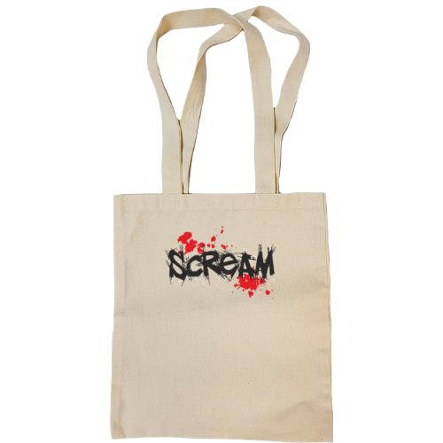Сумка шоппер Scream с каплями крови