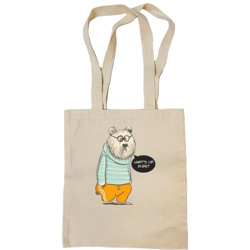 Сумка шопер Bear What's up Dude?
