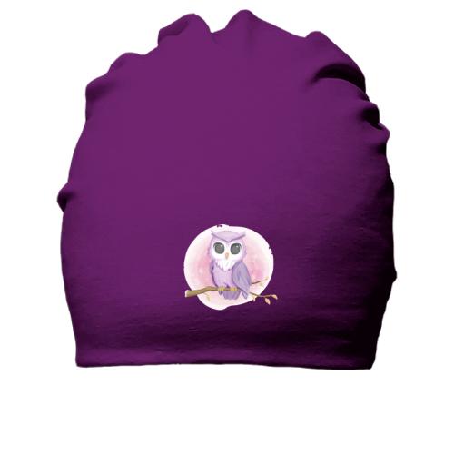 Бавовняна шапка з милою совою