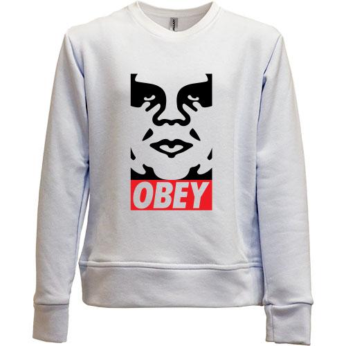 Детский свитшот без начеса OBEY (силуэт)