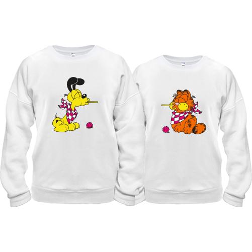 Парные кофты Garfield dog & cat