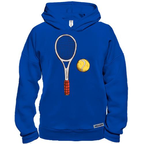 Худи BASE с теннисной ракеткой и желтым мячом