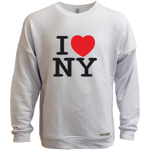 Світшот без начісу I Love NY
