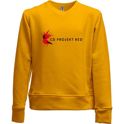 Детский свитшот без начеса с логотипом CD Projekt Red