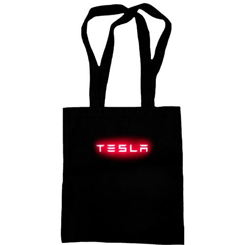 Сумка шопер з лого Tesla (2)