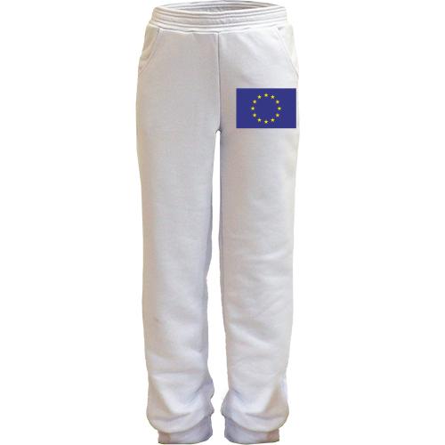 Дитячі трикотажні штани з прапором Євро Союзу