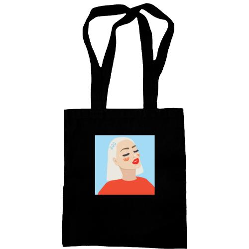 Сумка шопер Blonde portrait art
