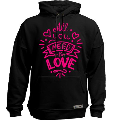 Худи без начісу All you need is love (3)