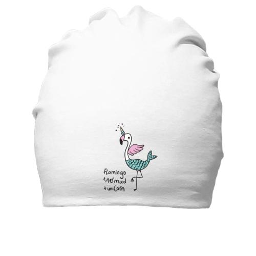 Хлопковая шапка Flamingo + Mermaid + Unicorn