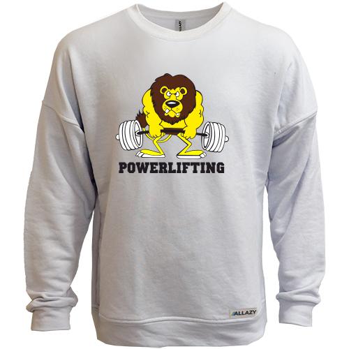 Світшот без начісу Powerlifting lion