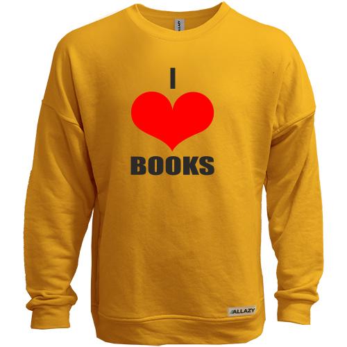Світшот без начісу I love books