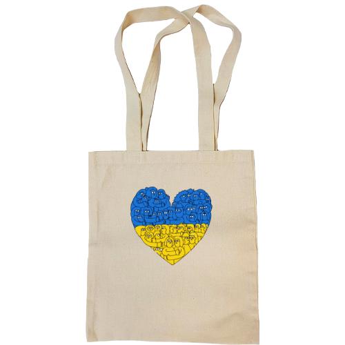Сумка шоппер Украинское общество - сердце