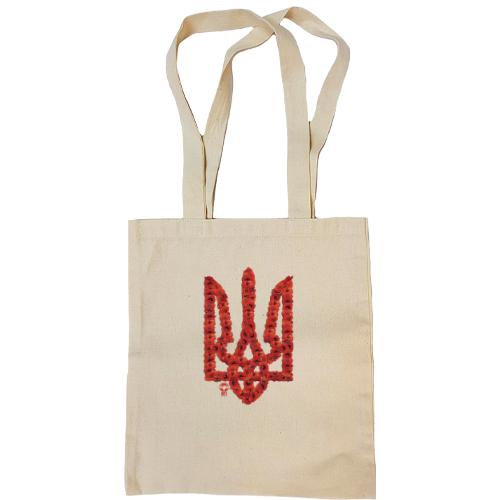 Сумка шопер Тризуб з маків