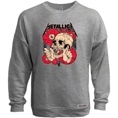 Світшот без начісу Metallica (арт череп)
