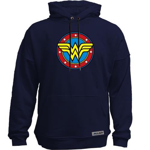 Худи без начісу з логотипом Wonder Woman