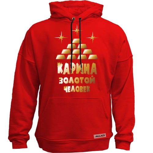 Худи без начеса с надписью 