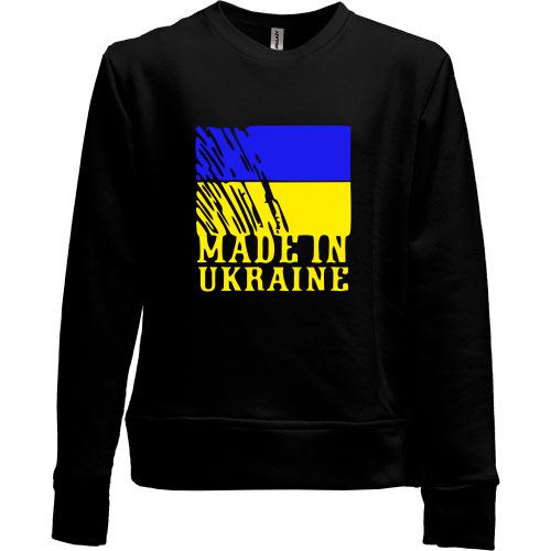 Детский свитшот без начеса Made in Ukraine (с флагом)