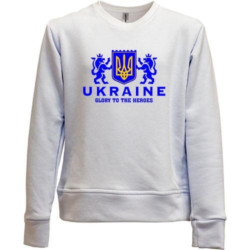 Дитячий світшот без начісу Ukraine - Glory to Heroes
