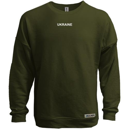 Свитшот без начеса Ukraine (мини надпись на груди)