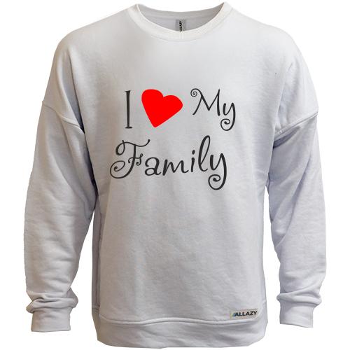 Світшот без начісу I Love My Family