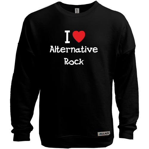 Свитшот без начеса  I love alternative ROCK