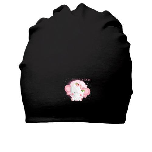 Хлопковая шапка Baby elephant pink