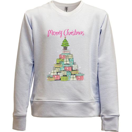 Дитячий світшот без начісу Marry Christmas